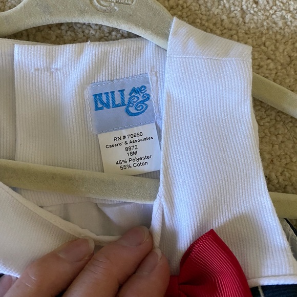 Luli and Me Navy Striped Dress - Picture 3 of 4